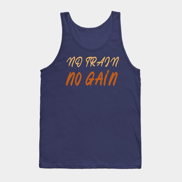 no train, no gain, swimming design v4 Tank Top by H2Ovib3s